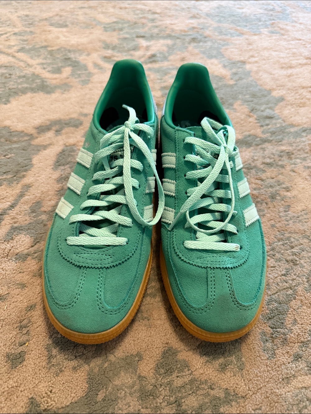 adidas Spezial Mint Green Suede Sneakers with Gum Sole